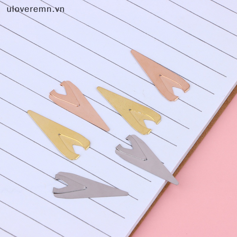 Set 10 Giá Đỡ Đánh Dấu Trang Sách Bằng Kim Loại Rỗng Sáng Tạo Cho Học Sinh