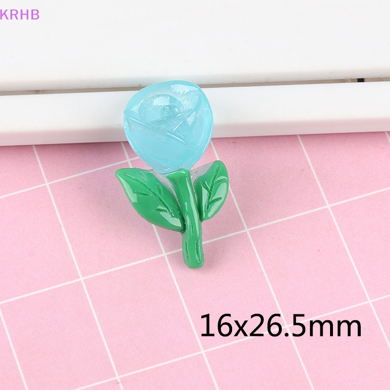 Set 10 Phụ Kiện Trang Trí Tóc Hình Bông Hoa Bằng Resin Phát Sáng Độc Đáo Mới