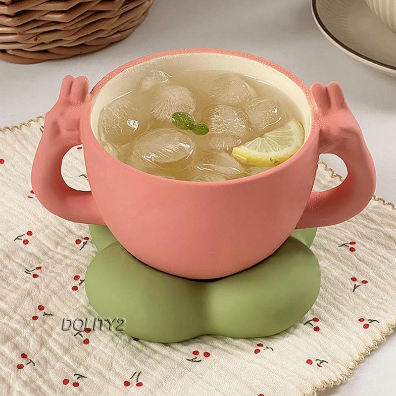 Bộ 2 Cốc Sứ Uống Nước / Trà Sữa / Cà Phê Thiết Kế Độc Đáo Tiện Dụng Cho Gia Đình