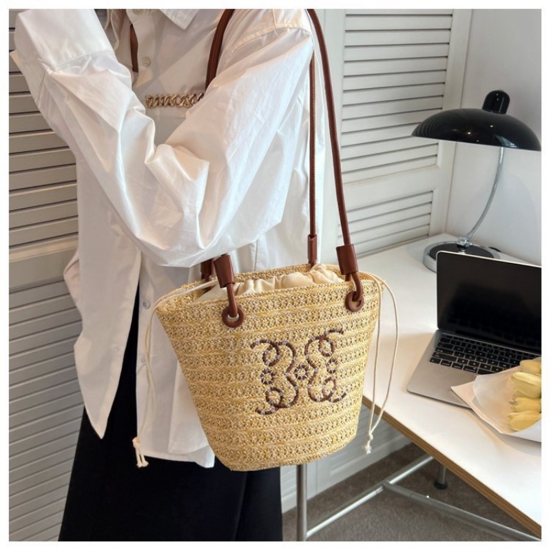 Favour Túi Xách Tote Dệt Rơm Sức Chứa Lớn Phong Cách Mới Cho Nữ