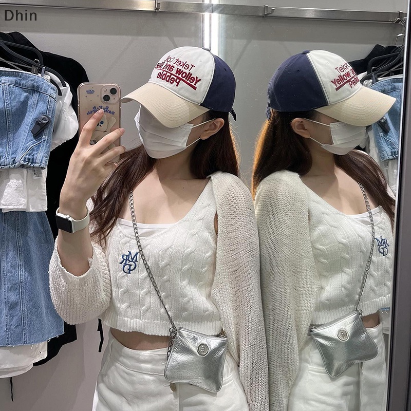 Túi Đeo Chéo Mini Bằng Da PU Màu Đen / Bạc Có Khóa Kéo Thời Trang Cho Nữ