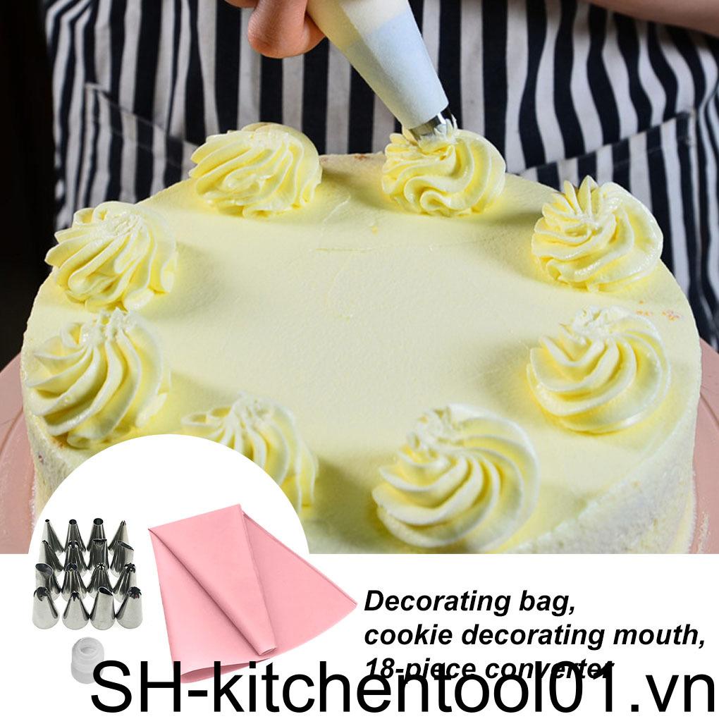 Bộ 18 Đuôi Bắt Bông Kem Bằng Thép Không Gỉ