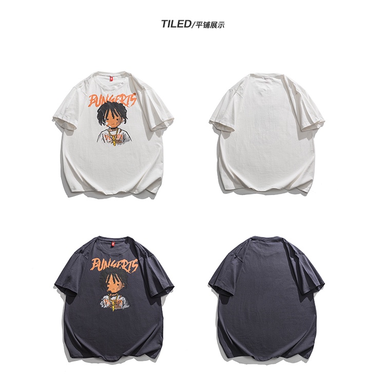 Áo Thun Tay Ngắn Cổ Tròn Dáng Rộng Thời Trang Mùa Hè Phong Cách Mới Cho Nam