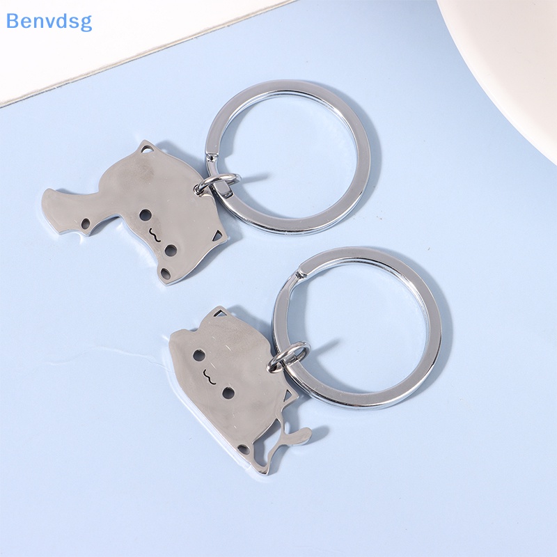 Benvdsg > Móc Khóa Hình Mèo Hoạt Hình Bằng Thép Không Gỉ Trang Trí Túi Xách