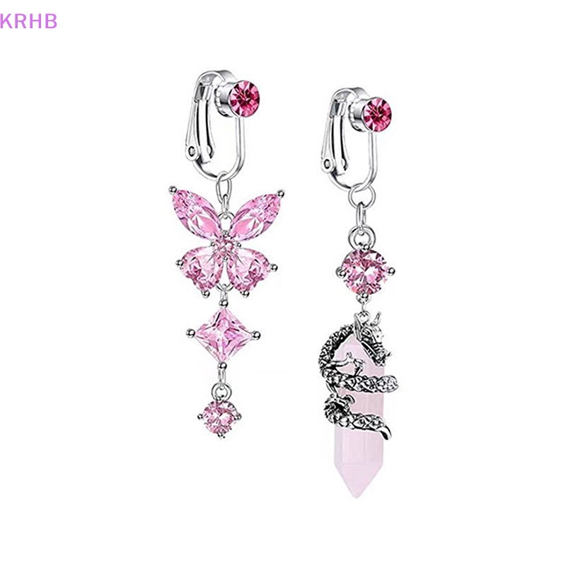 Khuyên Rốn Hình Trái Tim Và Bướm Đính Đá Zircon Giả Mới