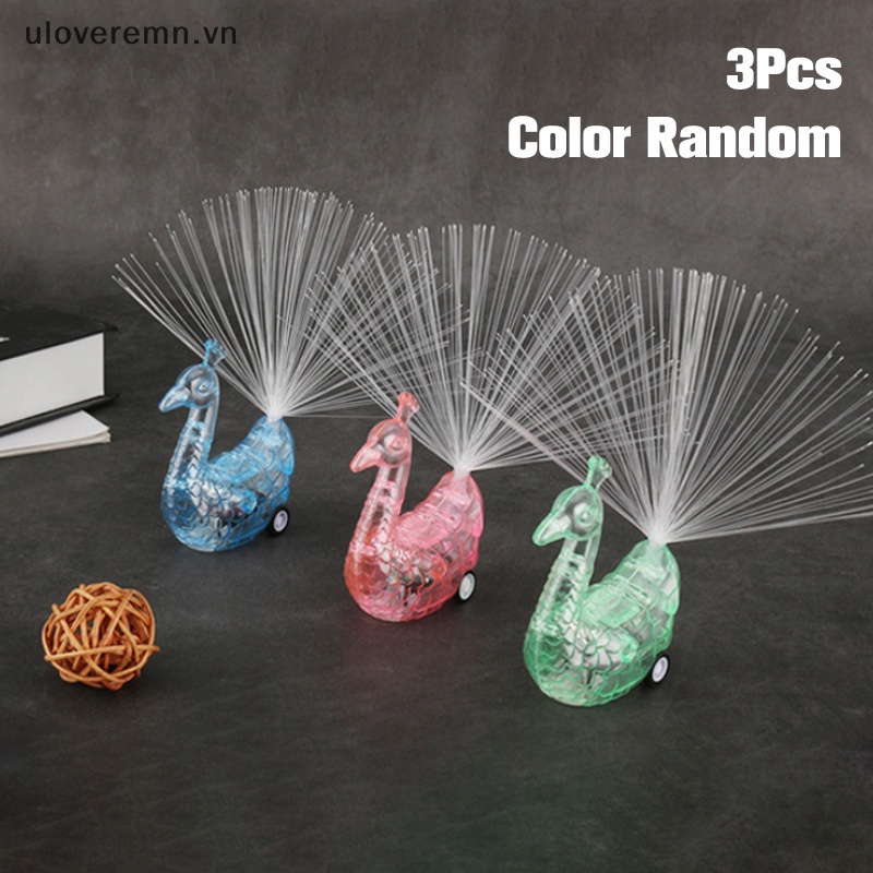 Uloveremn Bộ 3 Đèn LED Hình Con Công Phát Sáng Dùng Để Trang Trí