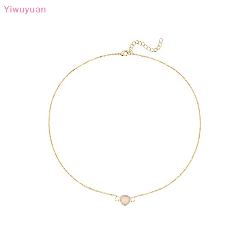 Vòng cổ Mặt Trái Tim Đính Đá Zircon Phong Cách Hàn Quốc Cho Nữ Mới