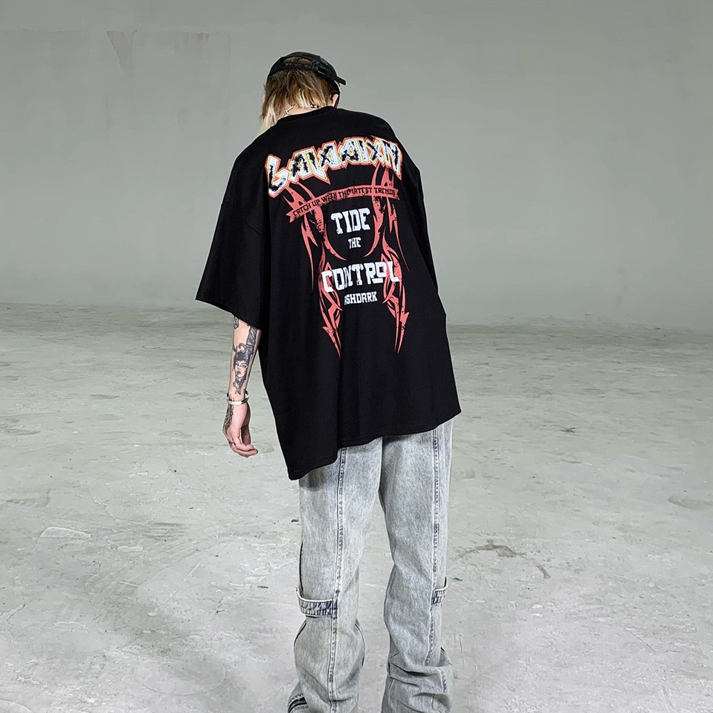 Áo Thun Tay Ngắn Cổ Tròn Dáng Rộng In Chữ Thời Trang Mùa Hè Cho Các Cặp Đôi