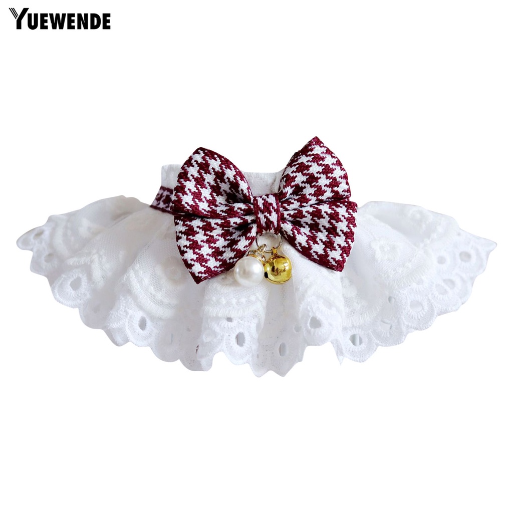 Yq.e Khăn Choàng Cổ Trang Trí Viền Ren Thời Trang Thủ Công Cho Thú Cưng Bên Ngoài