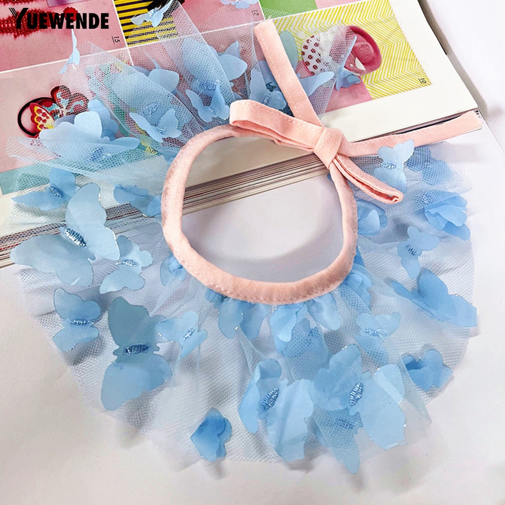 Yq.e Vòng Cổ Hình Bướm 3D Bằng Lưới Polyester Thoải Mái Lãng Mạn Dành Cho Thú Cưng