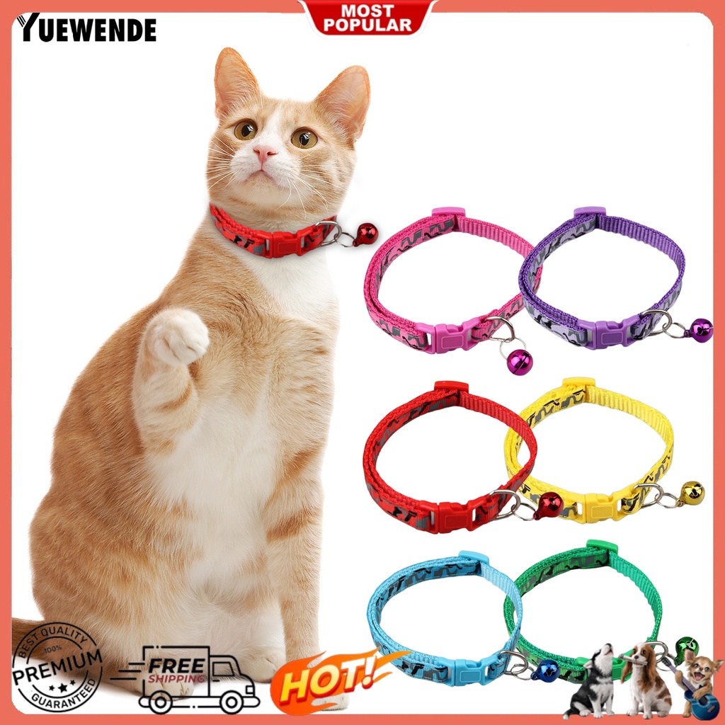 Vòng Cổ YQ.E Nhiều Màu Sắc Có Thể Điều Chỉnh Gắn Chuông Dễ Thương Cho Thú Cưng