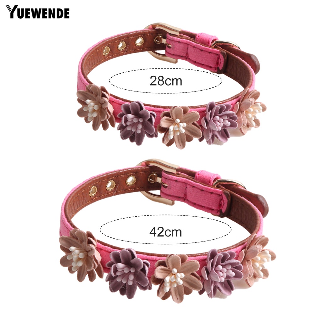 Vòng Cổ Họa Tiết Hoa Có Thể Điều Chỉnh Cho Thú Cưng