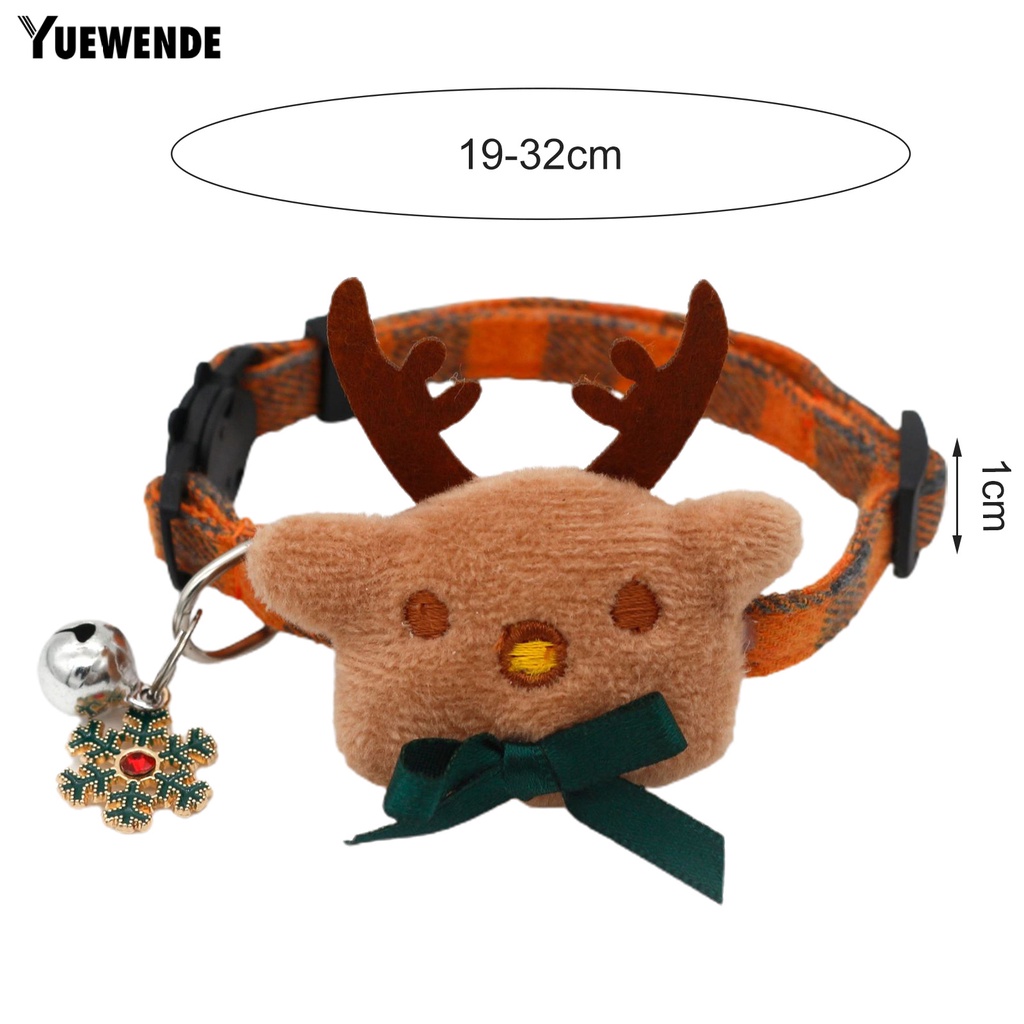 Yq.e Vòng Cổ Họa Tiết Caro Mềm Mại Có Chuông Dành Cho Thú Cưng