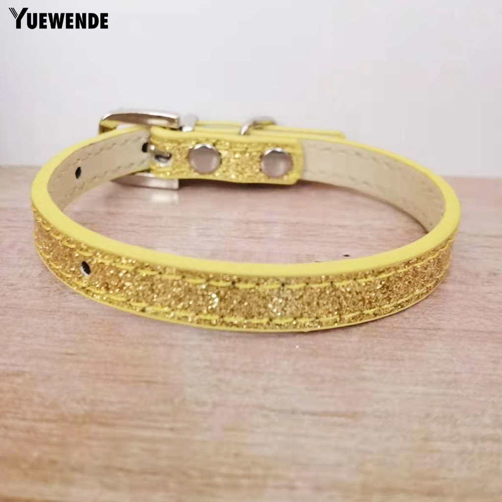 Vòng Cổ Giả Da Đính Kim Sa Điều Chỉnh Được Cho Thú Cưng Cỡ Nhỏ / Vừa / Nhỏ / YQ.E