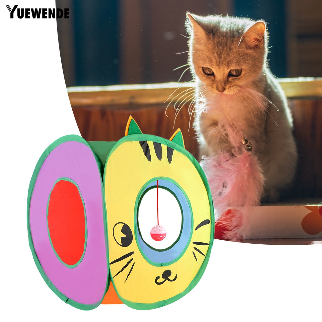 Đường Hầm Đồ Chơi 2 Lỗ Hình Vuông Họa Tiết Hoạt Hình Giải Tỏa Căng Thẳng Cho Mèo Cưng