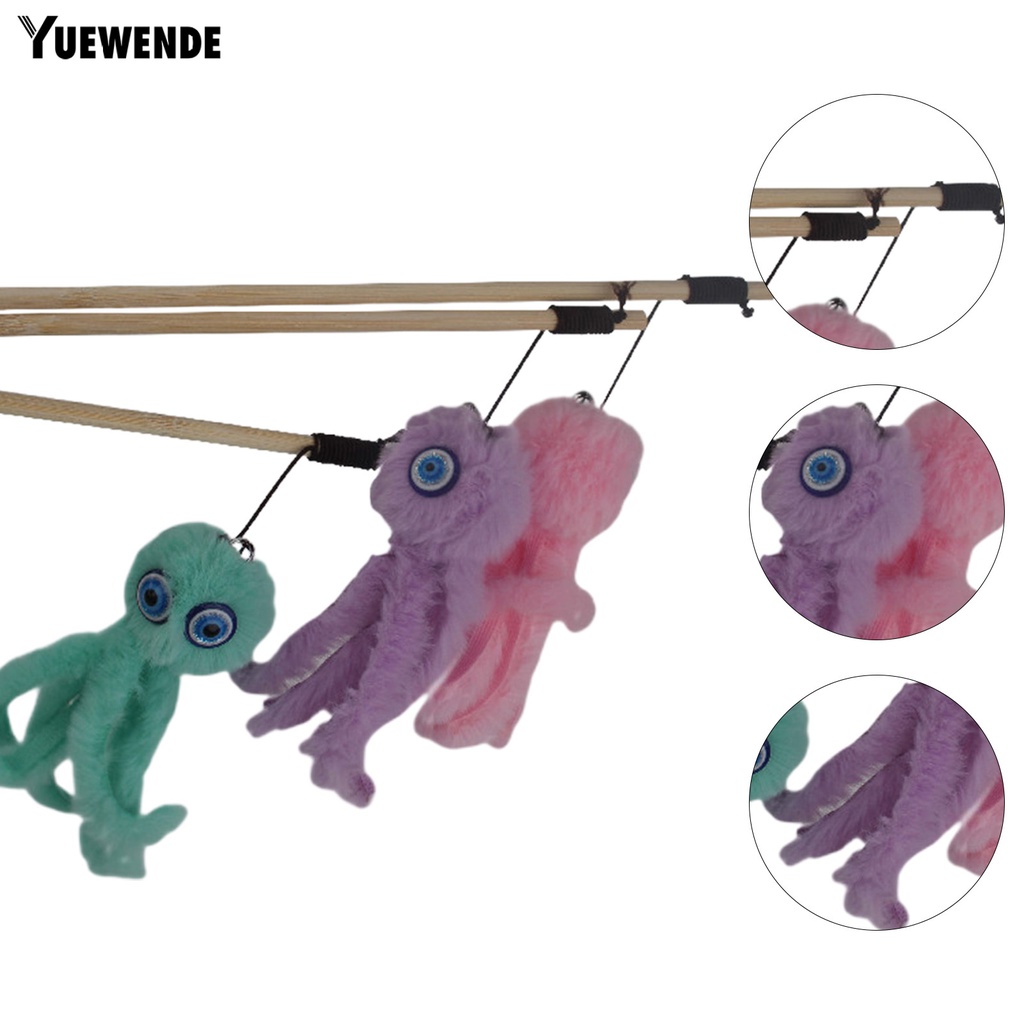 Gậy Lông Nhung Hình Bạch Tuộc Vui Nhộn Tương Tác Huấn Luyện Mèo