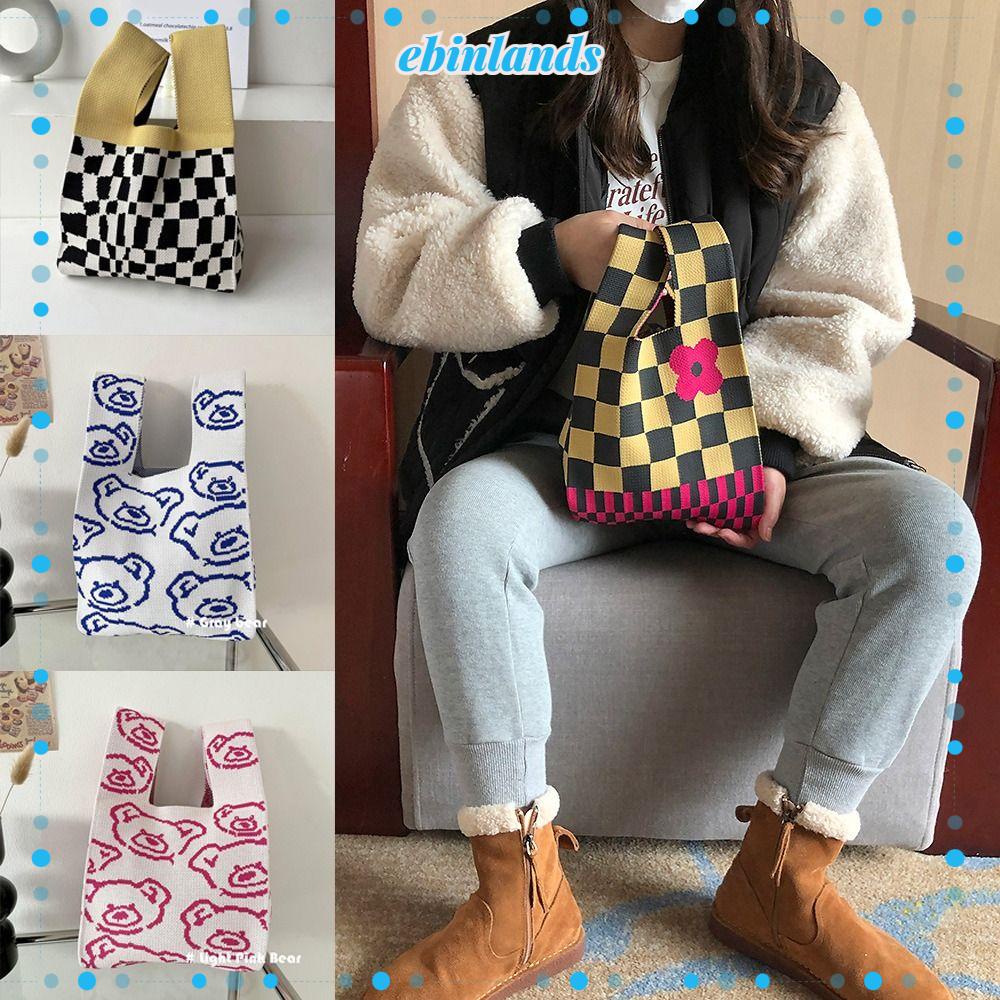 Túi Xách Đan Len Thủ Công Thắt Nút Phong Cách Châu Âu Cho Nữ