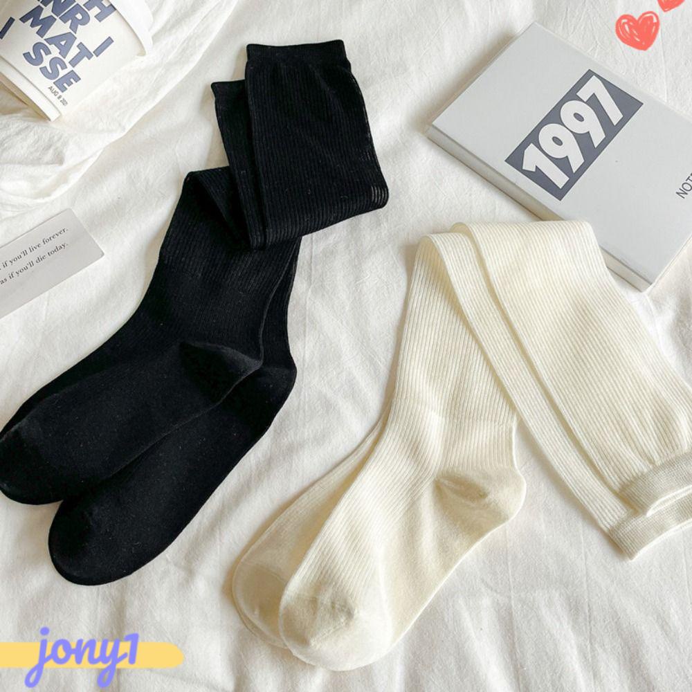 Vớ Dài Qua Gối Thoáng Khí Màu Trơn Đơn Giản Cho Nữ