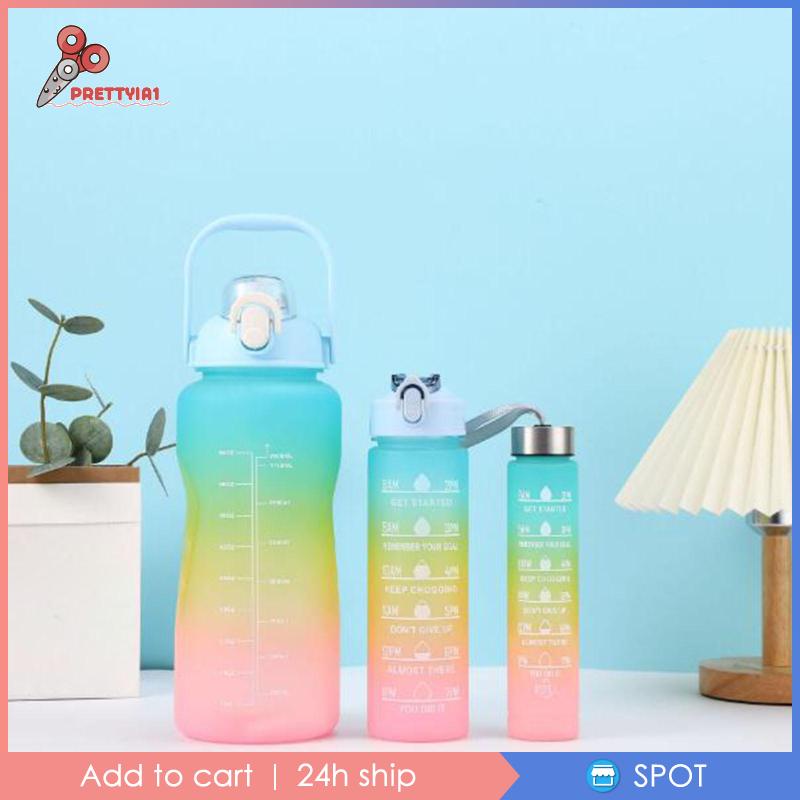 [Prettyia1] 3 Bình Đựng Nước Di Động Có Thể Tái Sử Dụng Cho Tập Gym / Đạp Xe
