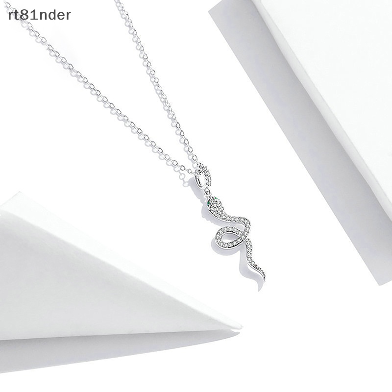 Vòng Cổ Dây Xích Mặt Hình Rắn Nhỏ Đính Đá Pha Lê Sáng Tạo Thời Trang Cho Nữ