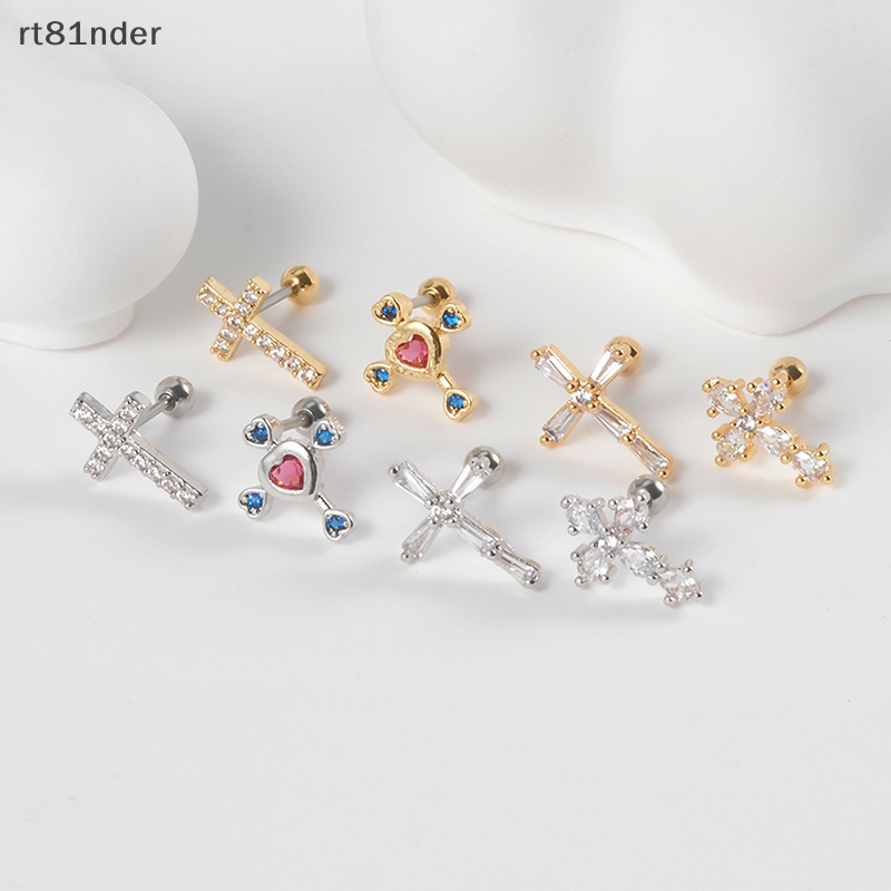 Rt 1 Khuyên Tai Dạng Xoắn Ốc Đính Đá Zircon Cho Nữ