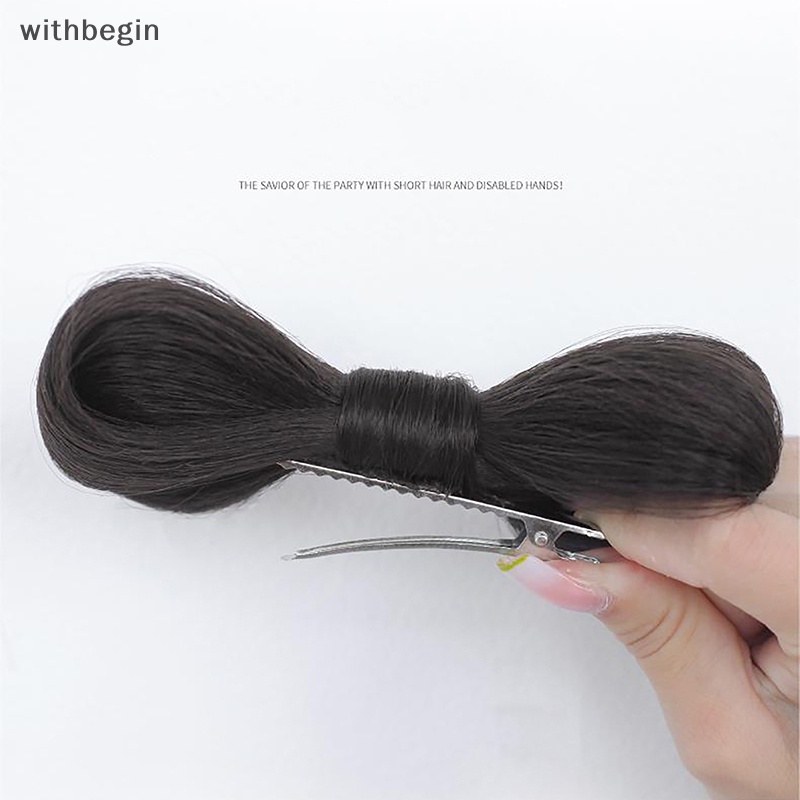 Set 1 / 2 Kẹp Tóc Giả Thắt Nơ Phong Cách Cổ Điển Thời Trang Sáng Tạo Dành Cho Nữ