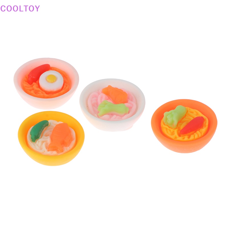 Bộ 4 Tô Mì Sợi Đồ Chơi Búp Bê Cỡ 1 / 12
