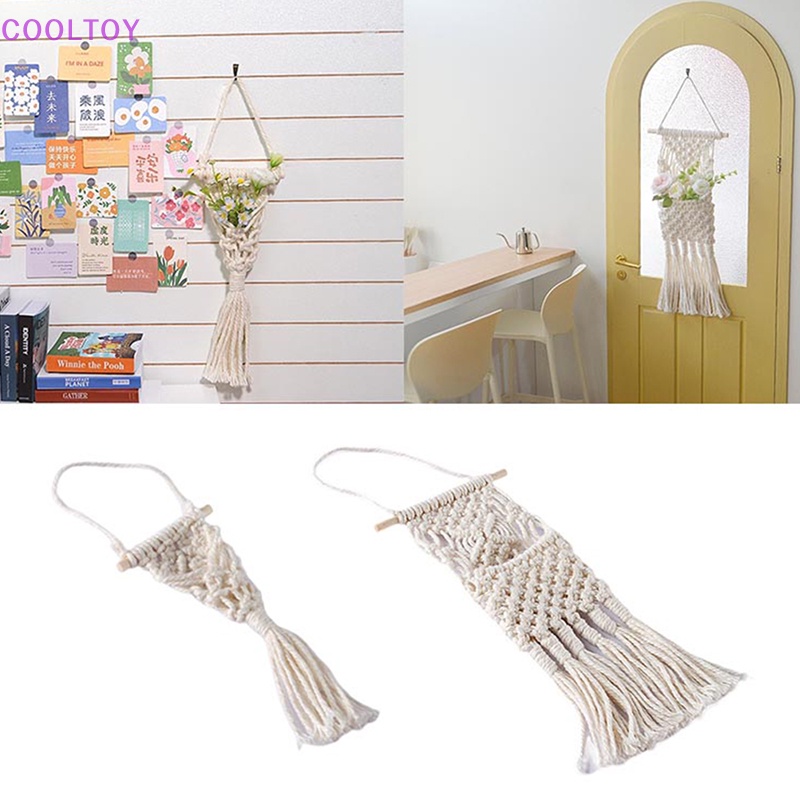 Thảm Dệt Màu Trắng Treo Tường Trang Trí Nhà Búp Bê Phong Cách Bohemian