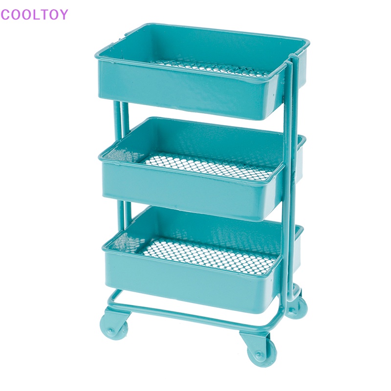 Kệ Để Đồ Có Bánh Xe Tỉ Lệ 1: 12 Trang Trí Nhà Búp Bê