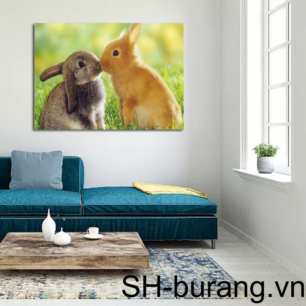 Bộ Tranh Đính Đá 5D Tự Làm 30x40cm Hình Động Vật Dễ Thương