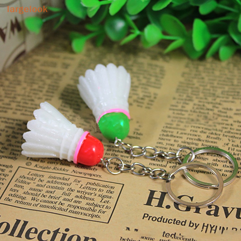 Móc Khóa Quả Cầu Lông Mini Bằng Nhựa PVC Dễ Thương Giá Đỡ