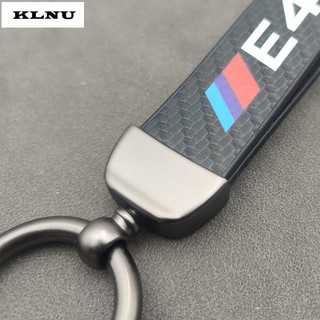 Móc Chìa Khóa Bằng Da Và Sợi Carbon Cao Cấp Cho BMW E46 E30 E36 E60 E87 E39 E90