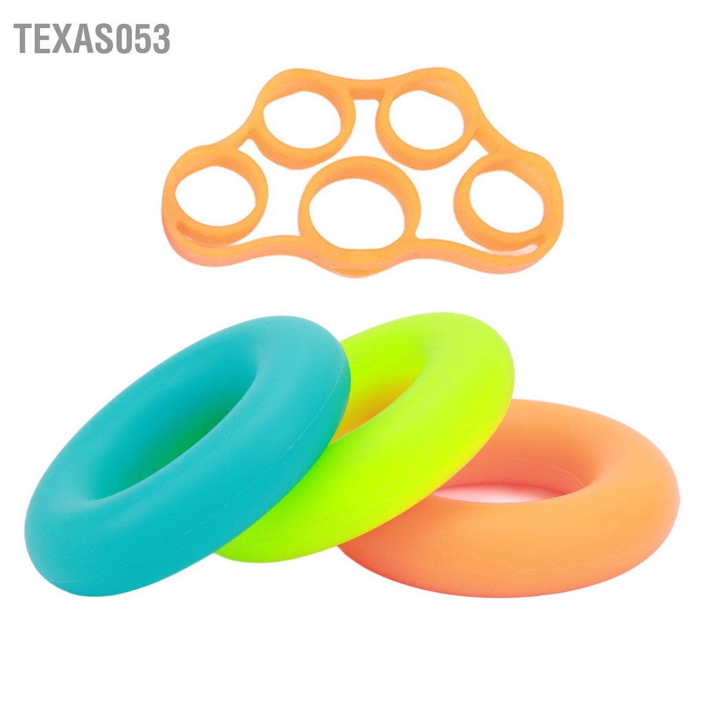 Texas053 Dụng cụ tăng cường lực tay cầm bằng silicon Màu hỗn hợp Có thể giặt được duỗi ngón di động Máy tập nhỏ