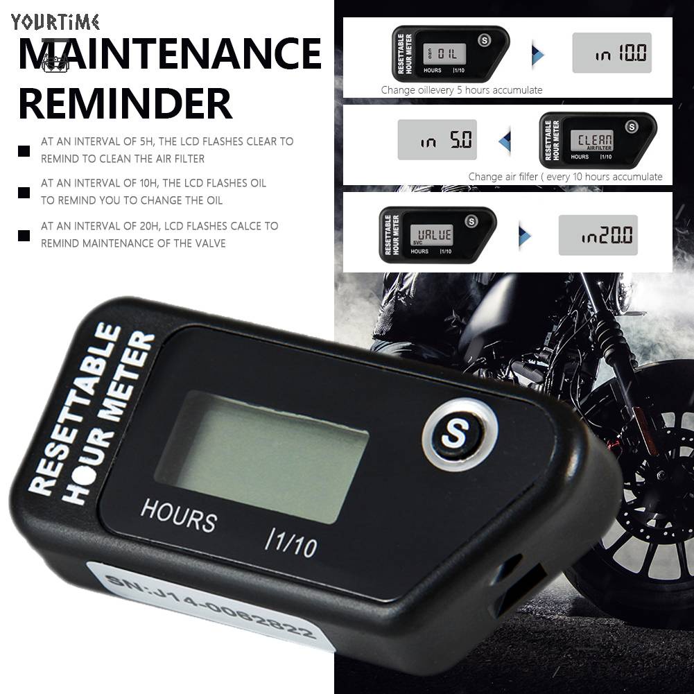 Máy Cắt Cỏ Kỹ Thuật Số LCD Chống Nước Có Thể Đặt Lại Cho Mô Tô / Xe Đạp /