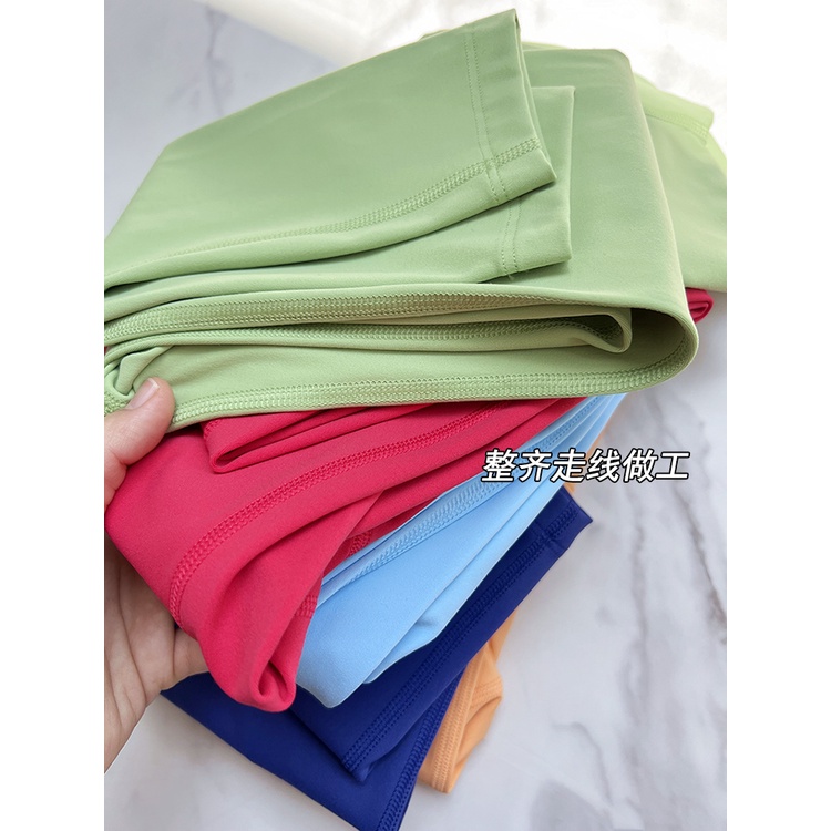 Quần Thể Thao Tập Yoga Màu Nude Mật Ong Nâng Mông Eo Cao Không Để Lại Dấu Vết