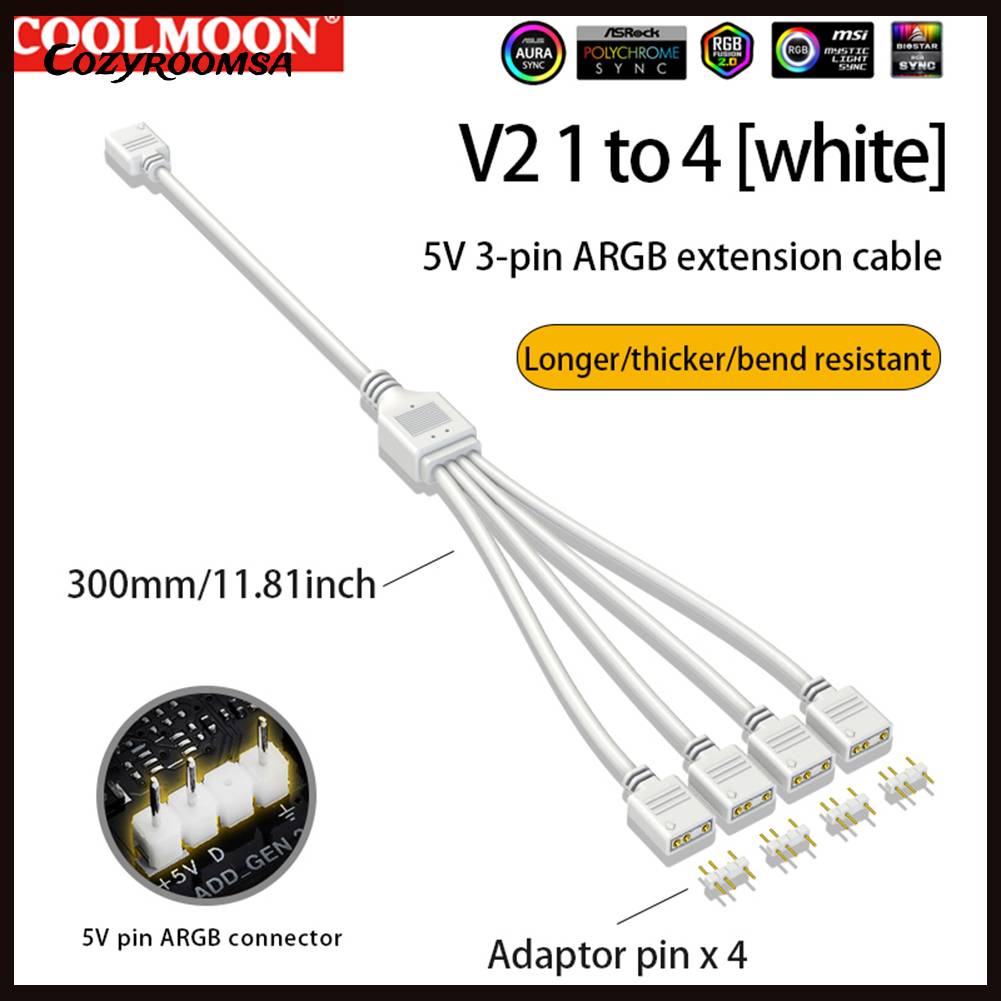 Cáp Chia Cổng 5V 3PIN 1 Sang 2 / 3 / 4 Cho Quạt Máy Tính