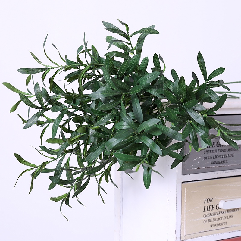 Cành Lá Ô Liu Nhân Tạo Bằng Lụa Dùng Trang Trí Nhà Cửa / Tiệc Cưới