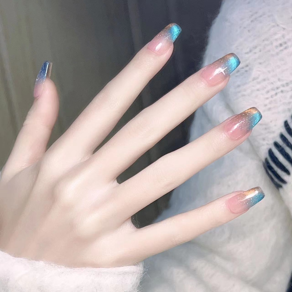 Phụ Kiện Trang Trí Móng Tay Màu Gradient Hai Màu Sắc Bắt Mắt Tiện Dụng