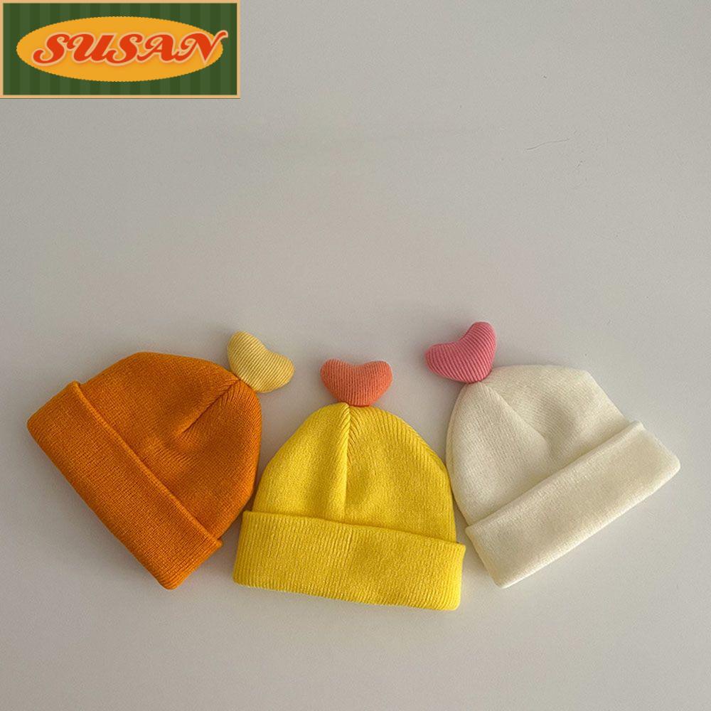 Mũ Len Beanie Đính Trái Tim Mới Cho Bé