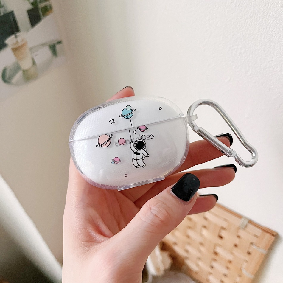 Vỏ Bảo Vệ Hộp Sạc Tai Nghe Lenovo thinkplus xt88 xt88 Bằng Silicon Họa Tiết Hoa / Phi Hành Gia Hoạt Hình Nhiều Màu