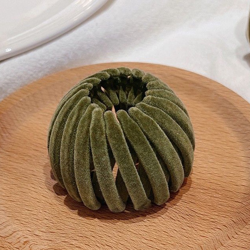 Ygt Kẹp Tóc Đuôi Ngựa Bằng Nhung Màu Trơn Xinh Xắn Cho Nữ