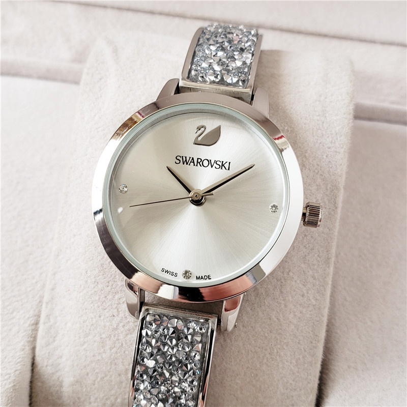 Đồng Hồ Thạch Anh Swarovski Thiết Kế Đơn Giản Thời Trang Cho Nữ