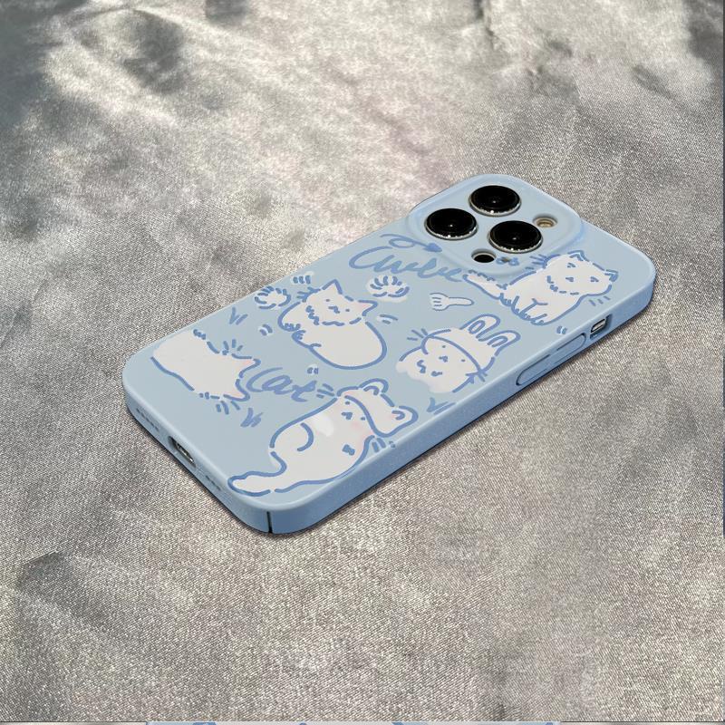 Ốp Điện Thoại Mềm Chống Sốc Hình Mèo Cho Iphone12 11 13 plus 6In 7814pro