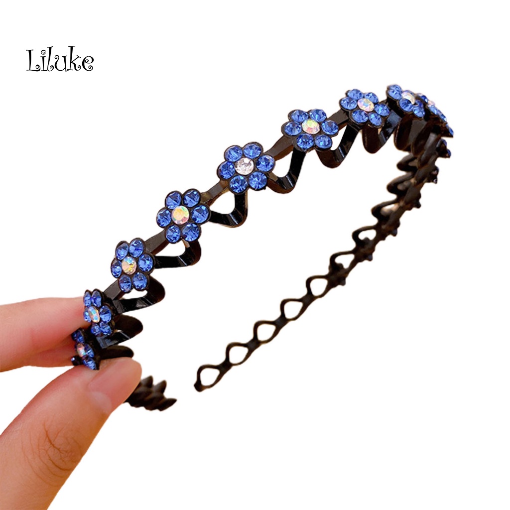 Lk Băng Đô Cài Tóc Trang Trí Hoa Đính Đá Resin Không Trượt Trọng Lượng Nhẹ Dễ Sử Dụng