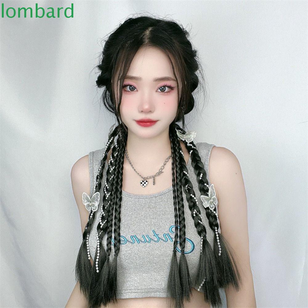 Dây Buộc Tóc Bằng Sợi Tổng Hợp Cao Su Bện Tự Nhiên Cách Nhiệt Chất Lượng Cao Cho Nữ