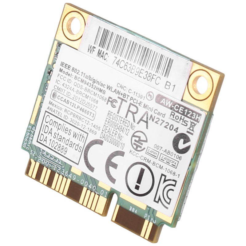 1 Chiếc Thẻ Không Dây AzureWave BCM94352HMB Mini PCIe 802.11AC 867Mhz | BigBuy360 - bigbuy360.vn