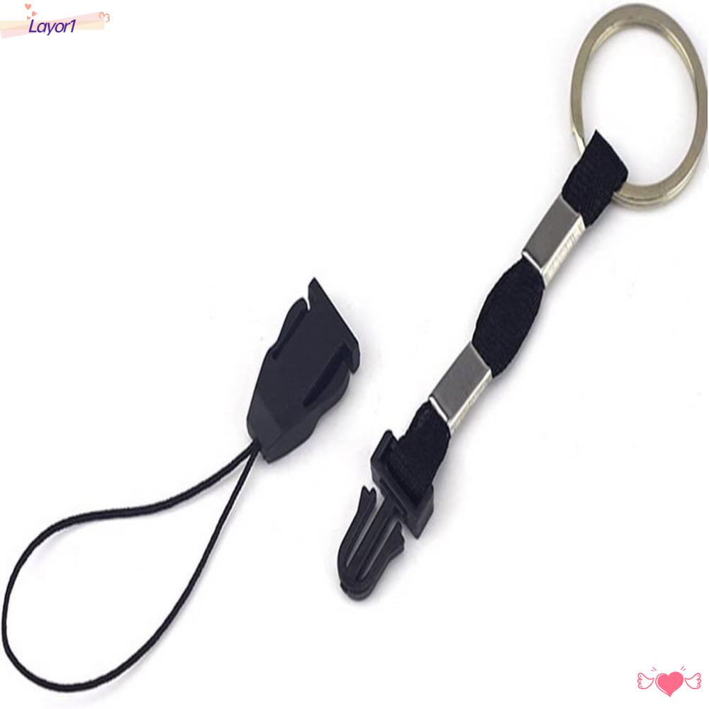 Layor1 Dây Đeo Nylon Màu Đen Tháo Rời Được Cho Điện Thoại Di Động / Văn Phòng
