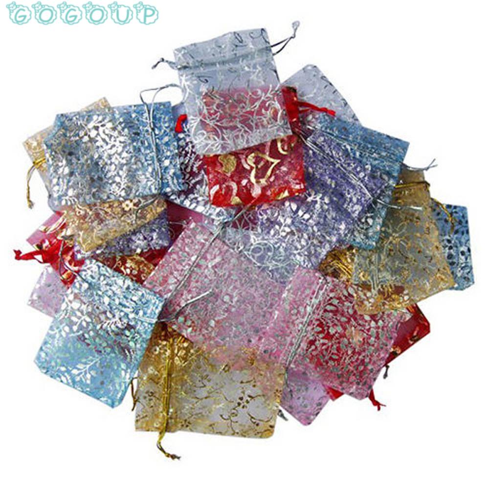 Bộ 50 Túi Đựng Trang Sức Màu Sắc Hỗn Hợp Dành Cho Tiệc Tùng