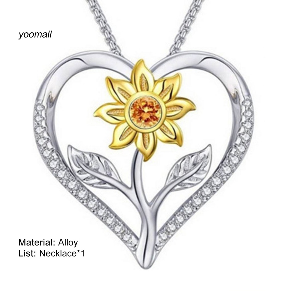 Vòng cổ Mặt Hình Hoa Hướng Dương / Trái Tim Xinh Xắn Cho Nữ