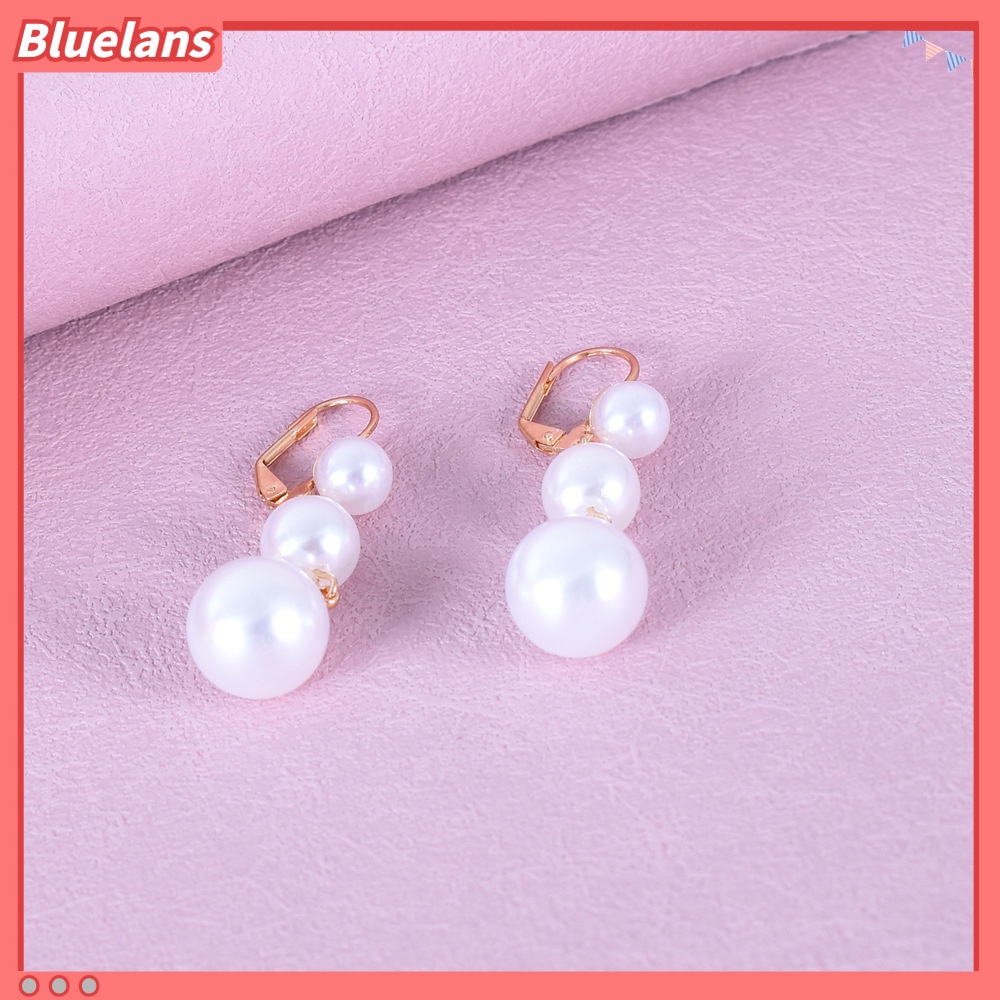 [BLS] Khuyên Tai Tua Rua Dài Đính Ngọc Trai Cổ Điển Hợp Thời Trang Cho Nữ